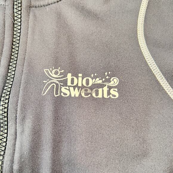 Bio Sweats Sauna Jacket Woman's SM (6-8) 1/2 Zip Long Sleeve w/ Kangaroo Pouch - Picture 4 of 13